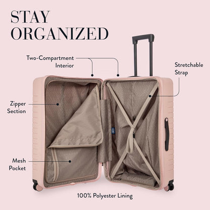 Bric's 30" Expandable Spinner Suitcase - Travel Luggage with TSA-Approved Lock and Hard Shell Exterior - B|Y Ulisse - Pearl Pink