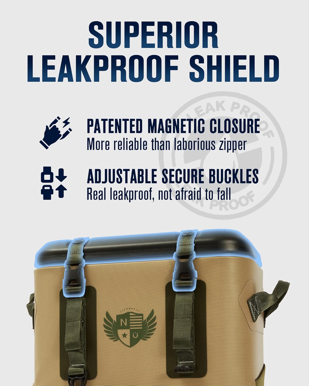 Magnetic Soft Cooler, Zipperless Soft Sided Cooler Bag for Men & Women, Insulated Backpack Coolers for Tailgating, Beach, Lunch, Picnic, Kayak