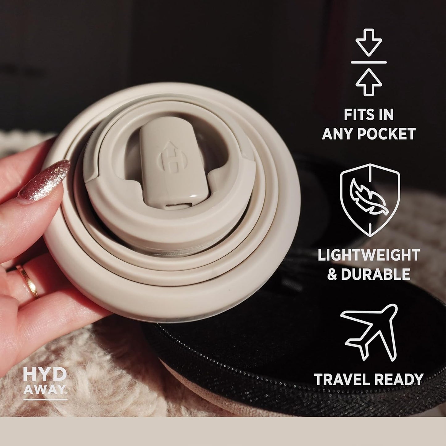 HYDAWAY 17oz Collapsible Water Bottle - BPA-Free, Leakproof, Lightweight, and Space-Saving - Perfect for Travel, Hiking, and Everyday Hydration