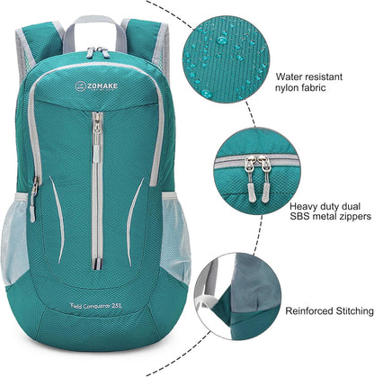 ZOMAKE Ultra Lightweight Packable Backpack 25L, Foldable Hiking Backpacks Water Resistant Small Folding Daypack for Travel(Army Green-NEW)