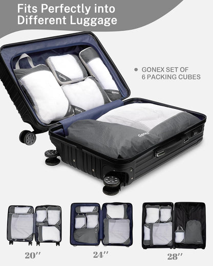 Compression Packing Cubes, Gonex Extensible Storage Mesh Bags Organizers