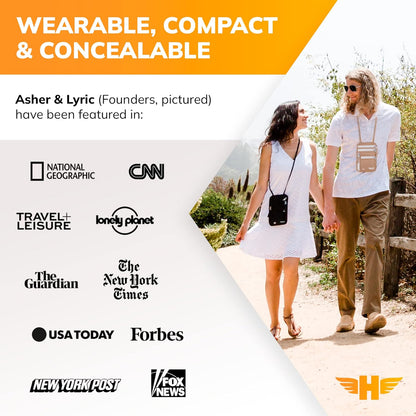 HERO Neck Wallet - RFID Blocking Passport Holder, Easy to Conceal and Pouch