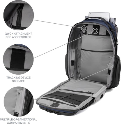 Travelpro Altitude Large Expandable Travel Laptop Backpack 30-36L, 16 Inch Laptop, Water Resistant, Work, Business, Men and Women, Aviator Navy