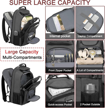 TSA Friendly Travel Laptop Backpack 18.4 inch XXXL Gaming Backpack Water-Repellent College Daypack Business Backpack with RFID Pockets & USB Port for Men