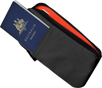 ALPAKA Zip Travel Wallet - Store Your Travel Accessories Efficiently - 3 Internal Pockets For Your Passport and More - 2 Card Slots - Made From Recycled and RFID-Protective Material