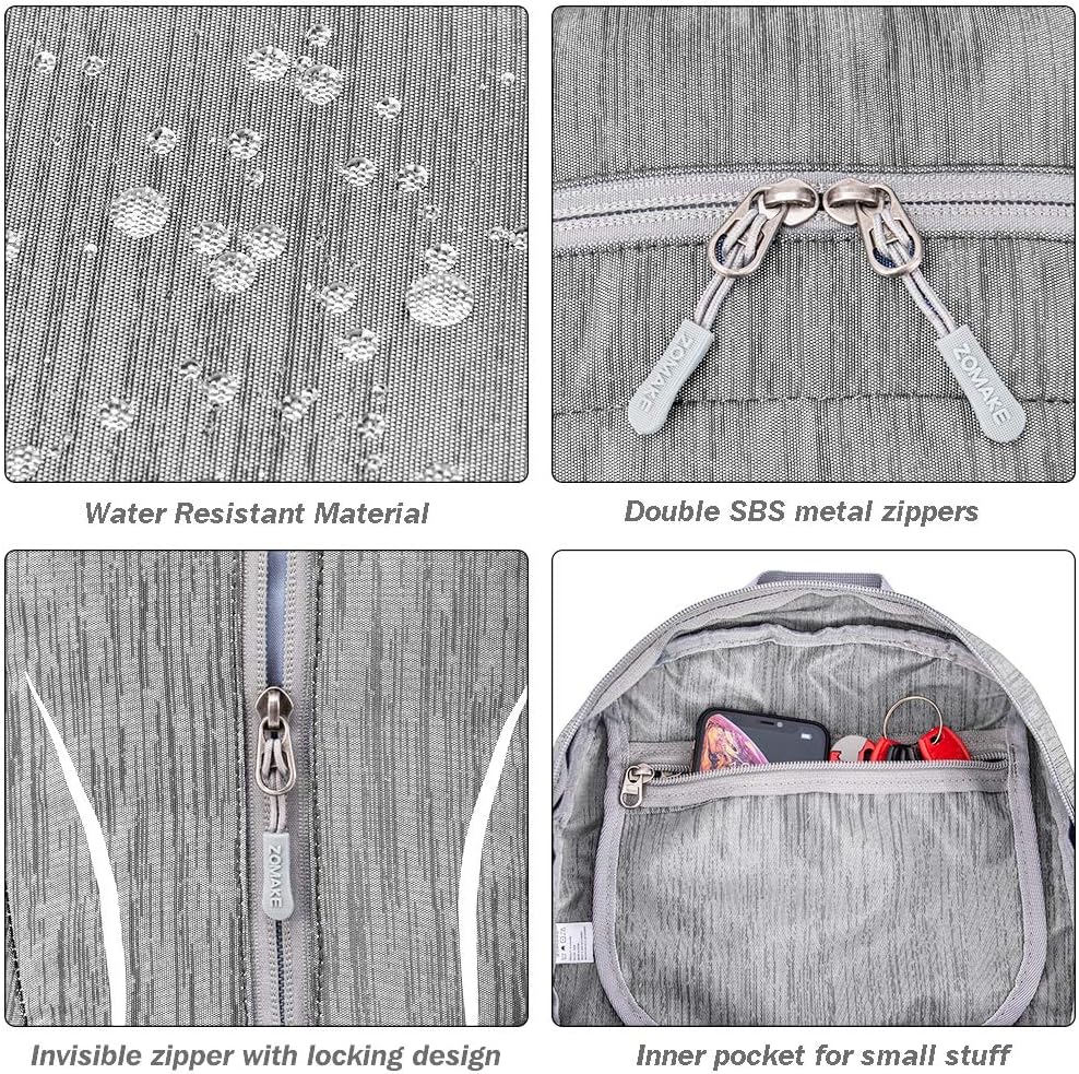 ZOMAKE 25L Ultra Lightweight Packable Backpack, Foldable Hiking Backpacks Water Resistant Small Folding Daypack for Travel(Silver Gray)