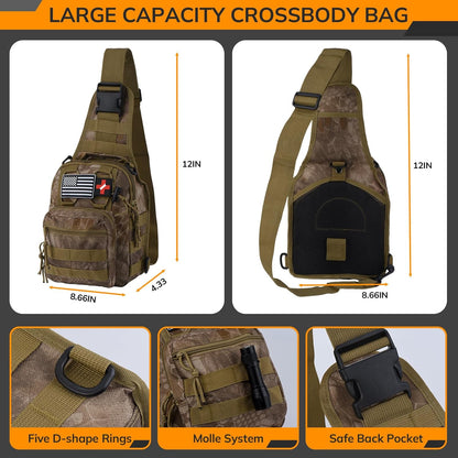 Survival Kit, 250pcs Survival Tools Tactical Gear and Trauma Bag, Survival First Aid Kit with Molle Crossbody Bag & Emergency Tent for Earthquake, Bug Out, Outdoor Adventure, Gifts for Christmas Men