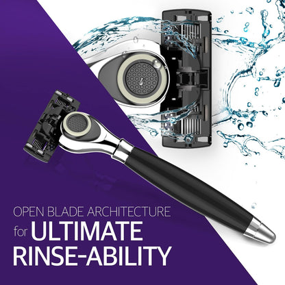 DORCO Pace Classic - Seven Blade Razor System with Pivoting Head and Premium Handle- 12 Pack Refill (No Handle)