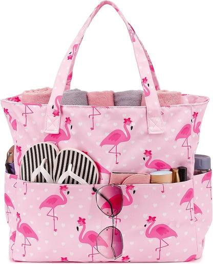 Waterproof Beach Tote Pool Bags for Women Ladies Extra Large Gym Tote Carry On Bag With Wet Compartment for Weekender Travel