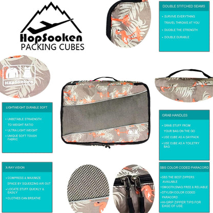 5 Set Packing Cubes for Travel Large Suitcase Luggage Organizer Bags Travel Accessories Vacation 4 Cubes 1 Laundry Pouch Bag