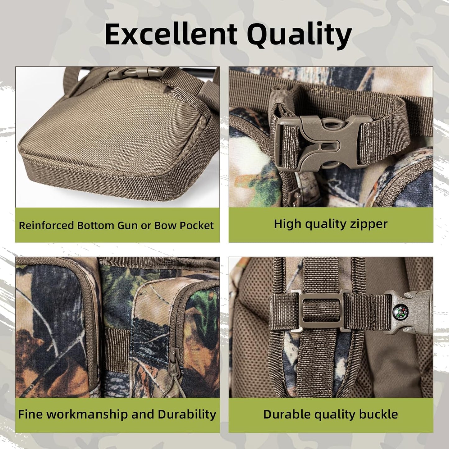hunting backpack for men Waterproof Camo Pack Hunting gifts for men gear Hunting Day Pack-BlessedBark-35L