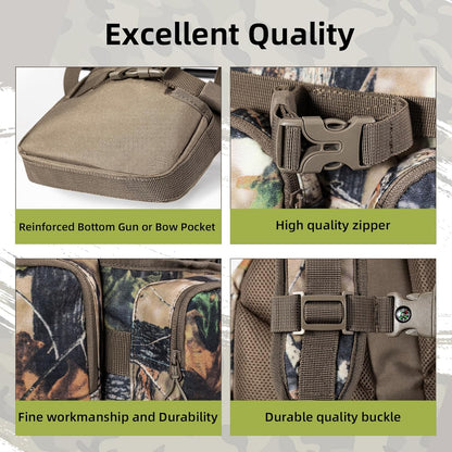 hunting backpack for men Waterproof Camo Pack Hunting gifts for men gear Hunting Day Pack-BlessedBark-35L