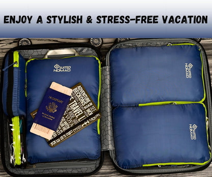 6 Set/3 Set Ultralight Compression Packing Cubes, Suitcase and Backpack Travel Organizer Bags