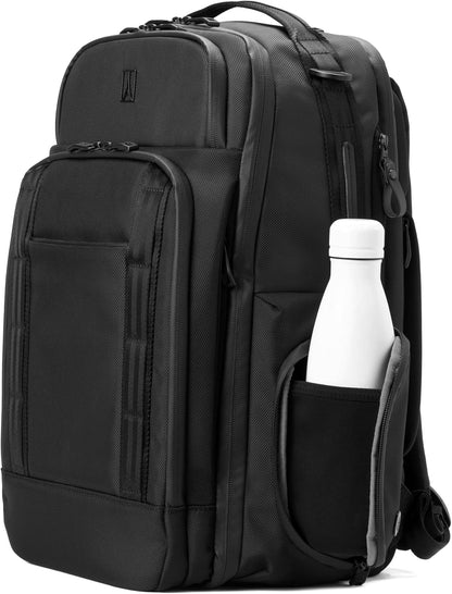 Travelpro Altitude Large Expandable Travel Laptop Backpack 30-36L, 16 Inch Laptop, Water Resistant, Work, Business, Men and Women, Jet Black