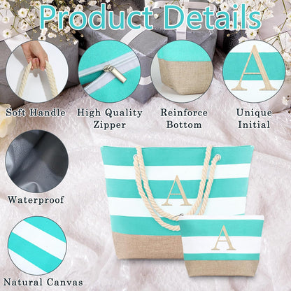 YOOLIFE Beach Bags for Women - Travel Canvas Beach Tote, Pool Waterproof Bag, Travel Essentials, Gifts for Women Birthday