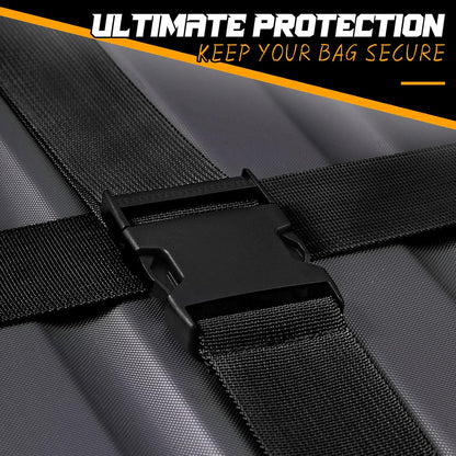 Eccliy 12 Pack Luggage Straps Suitcase Belts Wide Adjustable Packing Straps Travel Belts Accessories for Business Packing(Black)