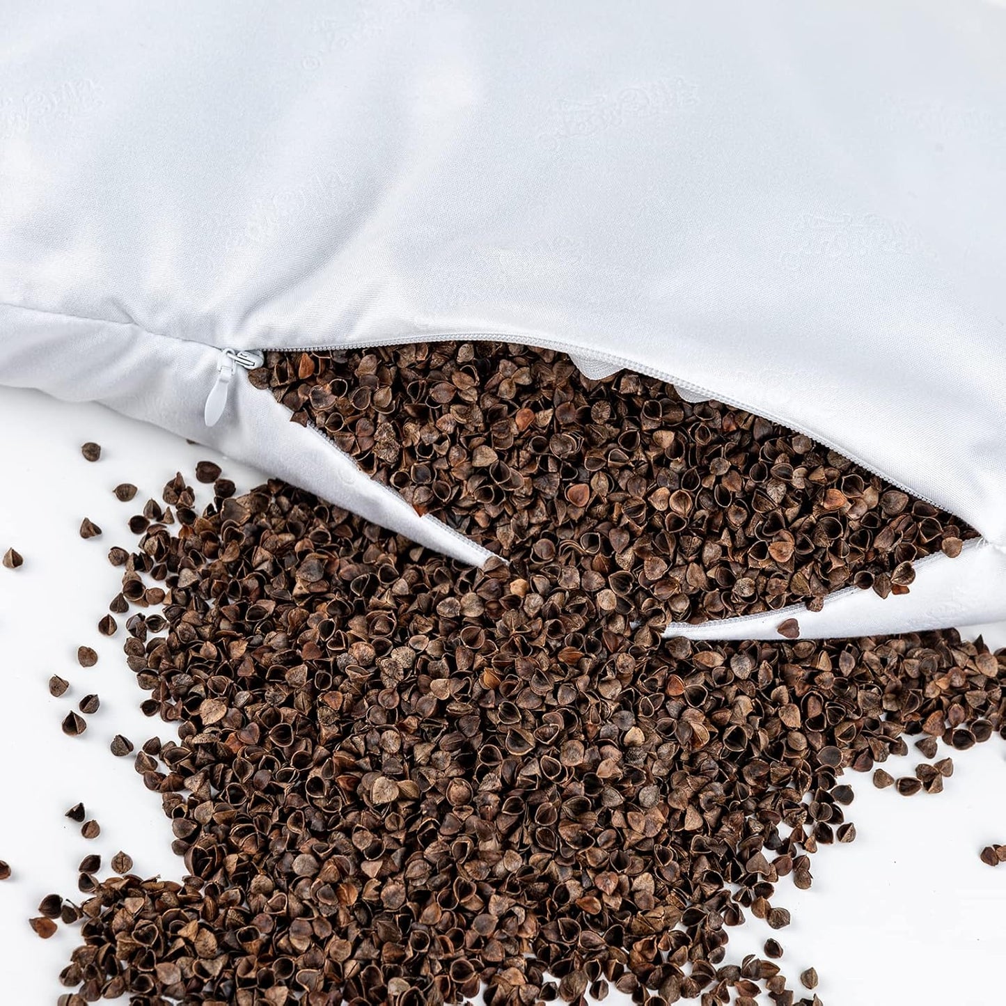 Buckwheat Neck Support Pillow Cervical Neck Cylinder Bolster Pillow Neck Pain Relief Breathable Comfortable for Back and Side Sleepers Round Pillows for Lunch Break Pink, 6x15 Inch