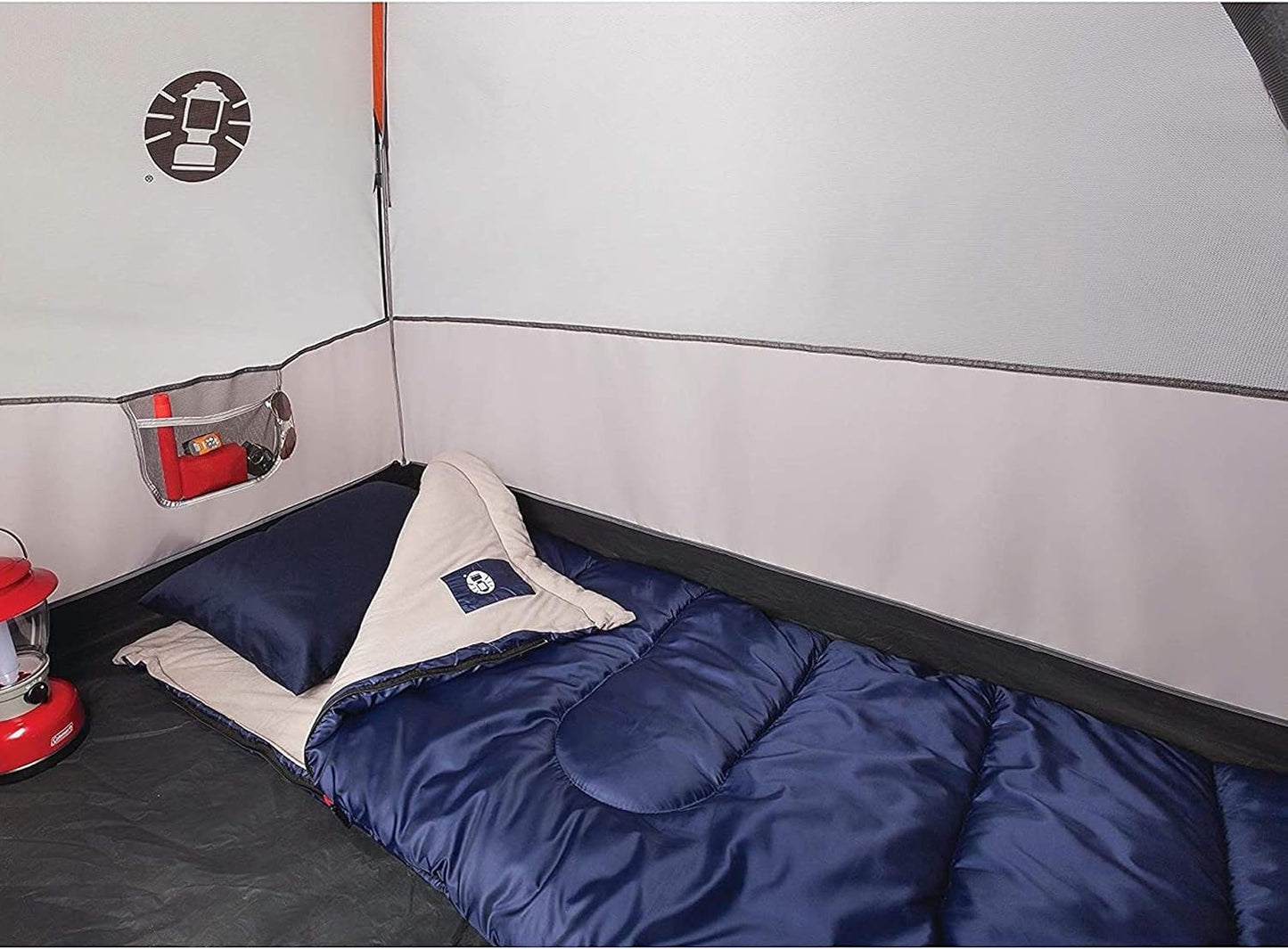 Coleman Brazos 20/30°F Adult Cool-Weather Sleeping Bag with No-Snag Zipper & Stuff Sack, Machine Washable, Great for Camping, Traveling, Guests, & More