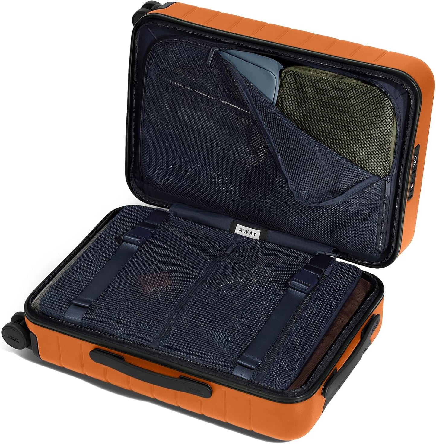 Away Carry-On Luggage, Lightweight Hardside Suitcase with Spinner Wheels, 22 Inch Airline Approved, TSA Lock, Sorbet Orange