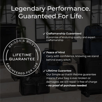 Briggs & Riley 29" Large Expandable Spinner - Checked Luggage for Travel, Suitcases with Wheels, Softside Rolling Bag for Men & Women, Self-Repairing Zipper - Baseline Collection, Steel Gray