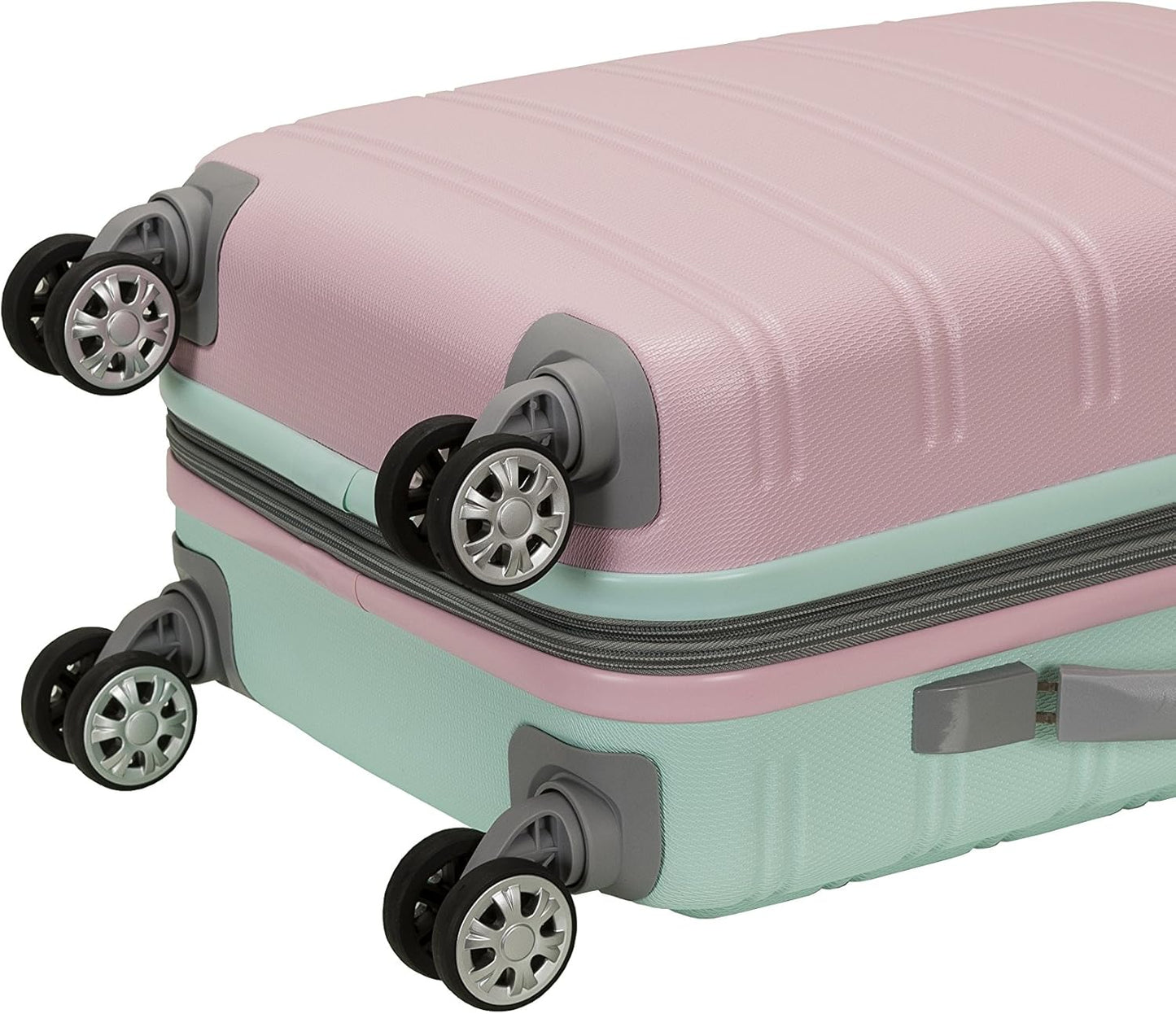 Rockland Melbourne Hardside Expandable Luggage with Spinner Wheels, Mint, 2 Piece (20/28)
