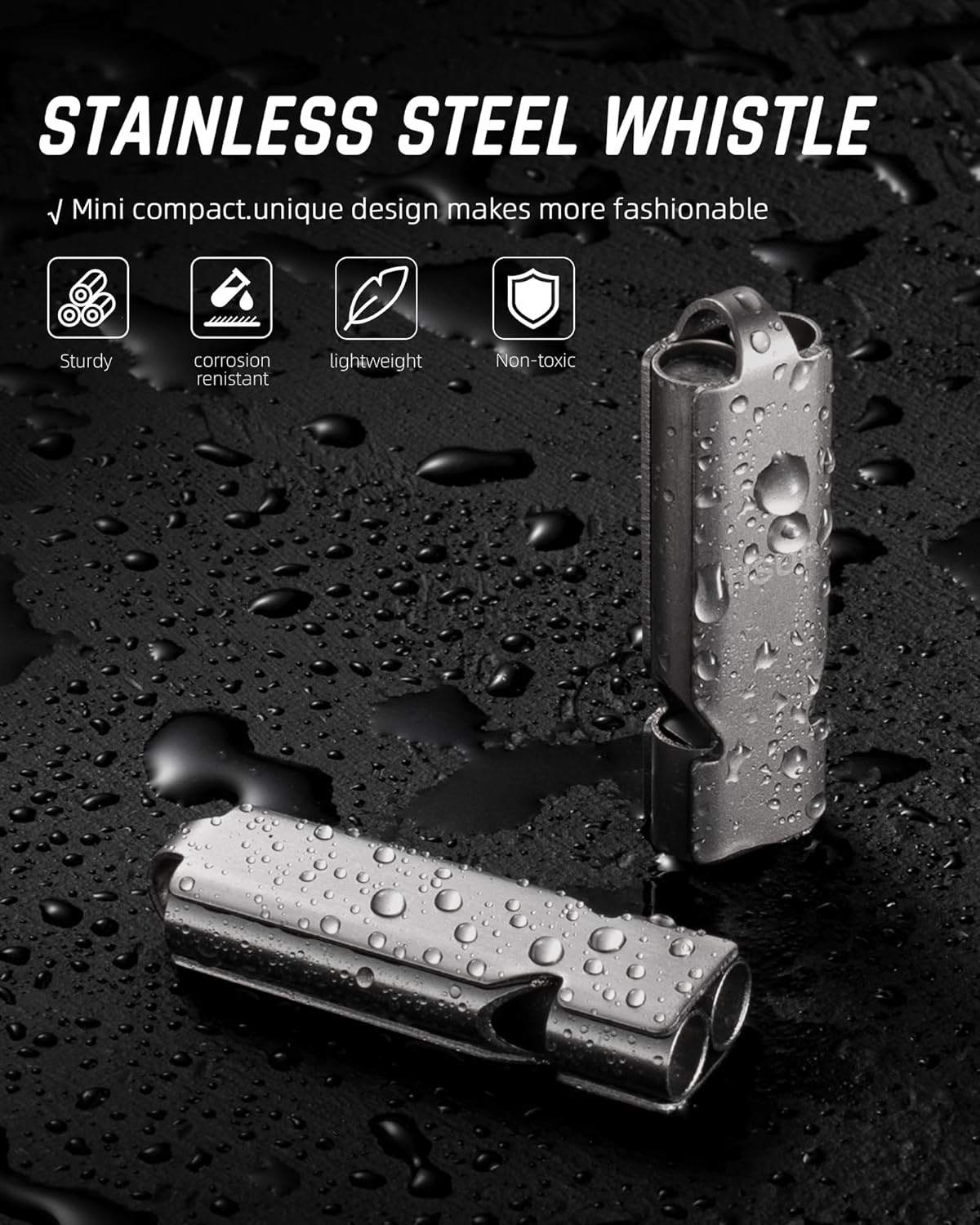 TISUR Loud Emergency Whistles,130db+ Lifeguard Safety Whistle Keychain for Surviva Camping Hiking dog whistle