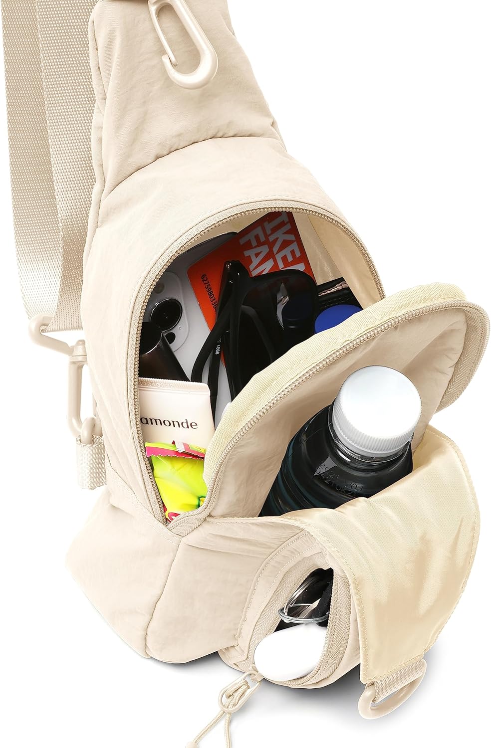 ODODOS Daily Sling Bag with Adjustable Straps Crossbody Chest Bag Lightweight Small Backpack for Casual Traveling Hiking