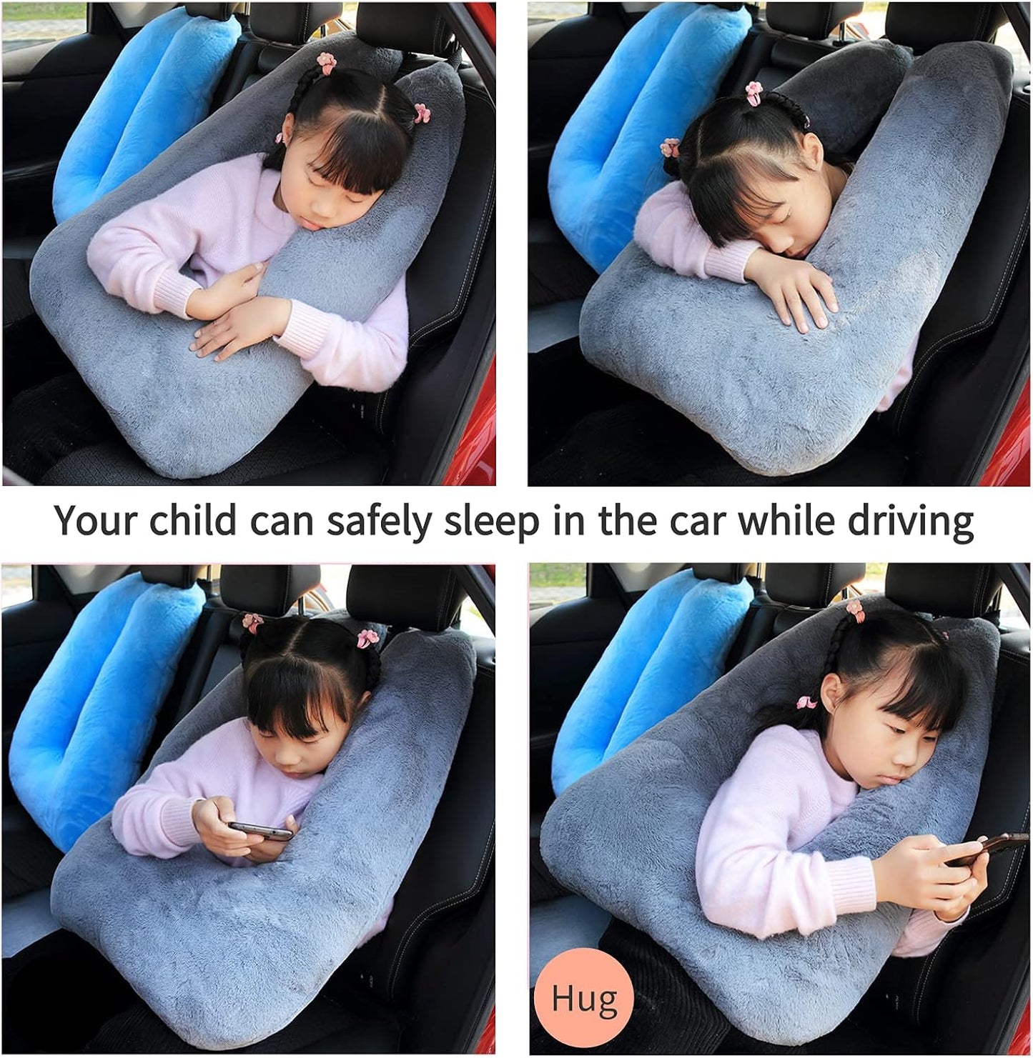 Travel Pillow Car Pillow Kid Car Sleeping The Sleeping Aid for Adults and Kids on Road Trips Kids Travel Pillow Emerald Green