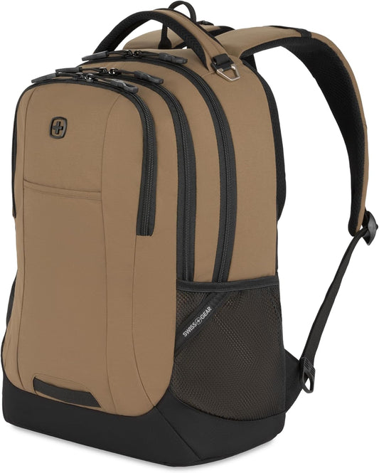 SwissGear Cecil 5505 Laptop Backpack, Pastel Brown/Black, 18-Inch