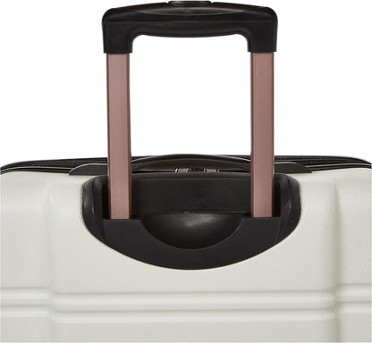 Rockland Melbourne Hardside Expandable Spinner Wheel Luggage, White, 2 Piece (20/28)