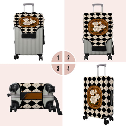 Travel Luggage Cover Suitcase Protector Fits 18-32 Inch Wheel Covers PatternedTravel Related Items Flower Luggage Protector Elastic S