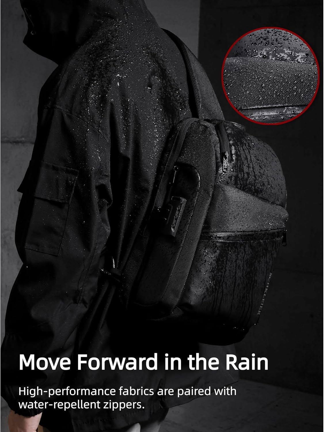 BASICPOWER Sling Bag for Men Women, Shoulder Crossbody Backpack with USB Port, Anti-theft Chest Bag for Business Travel Daily