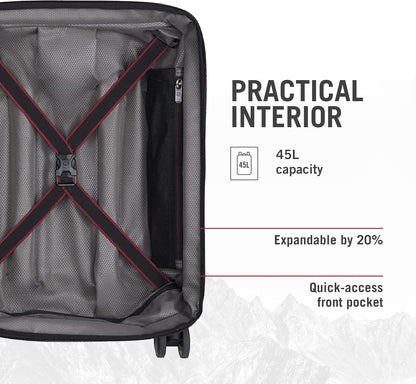Victorinox Spectra 3.0 Frequent Flyer Plus Carry-On - Modern Hardside Carry-On Luggage - Rolling Suitcase with Spinner Wheels - Holds Travel Accessories - 45 Liters, Black
