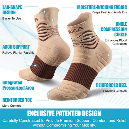 NEENCA Medical Compression Socks for Women & Men Circulation, Ankle Compression Stockings for Pain Relief, Plantar Fasciitis, Swelling, Neuropathy, Runner, Nurses, Travel, Pregnancy, Flying,20-30 mmHg