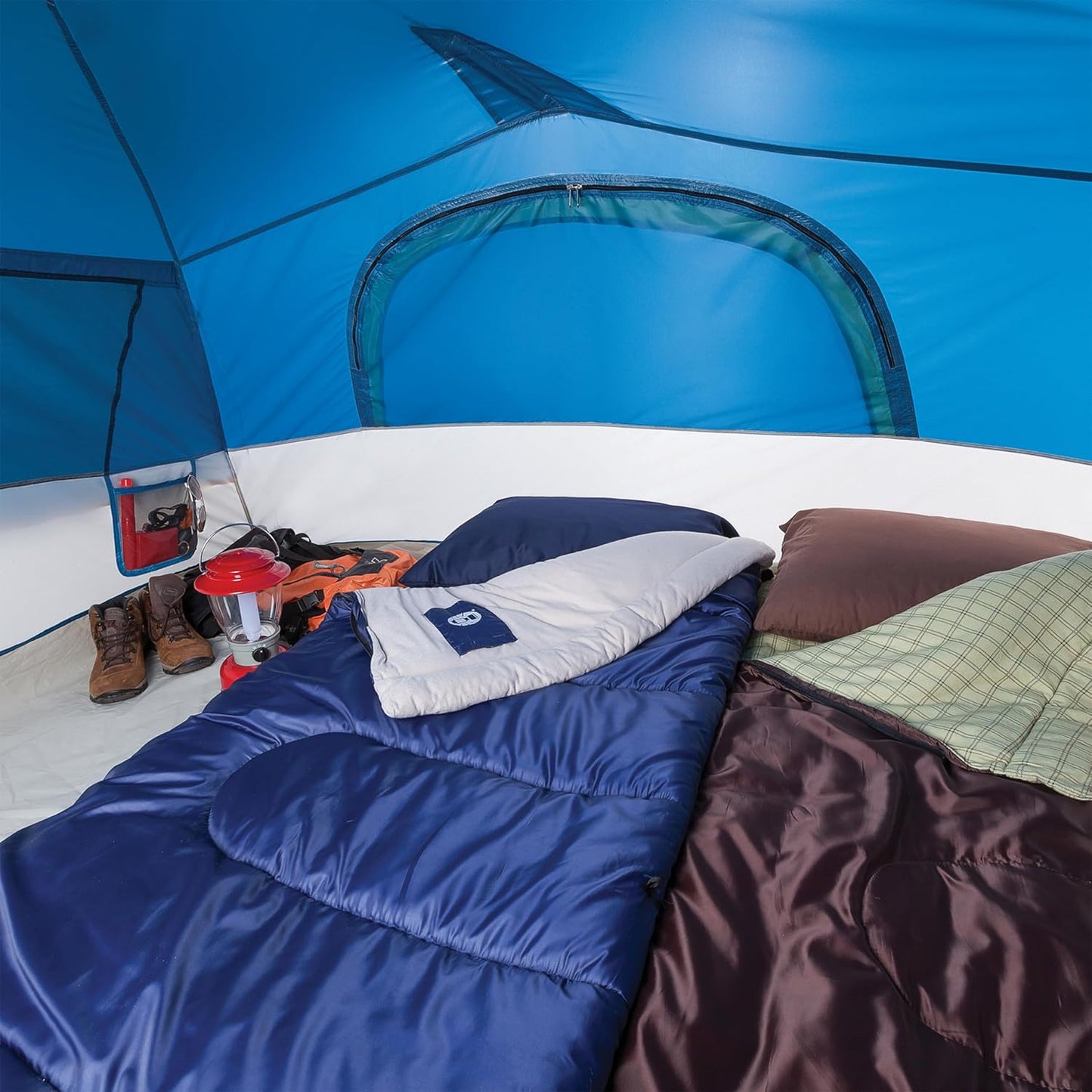 Coleman Brazos 20/30°F Adult Cool-Weather Sleeping Bag with No-Snag Zipper & Stuff Sack, Machine Washable, Great for Camping, Traveling, Guests, & More