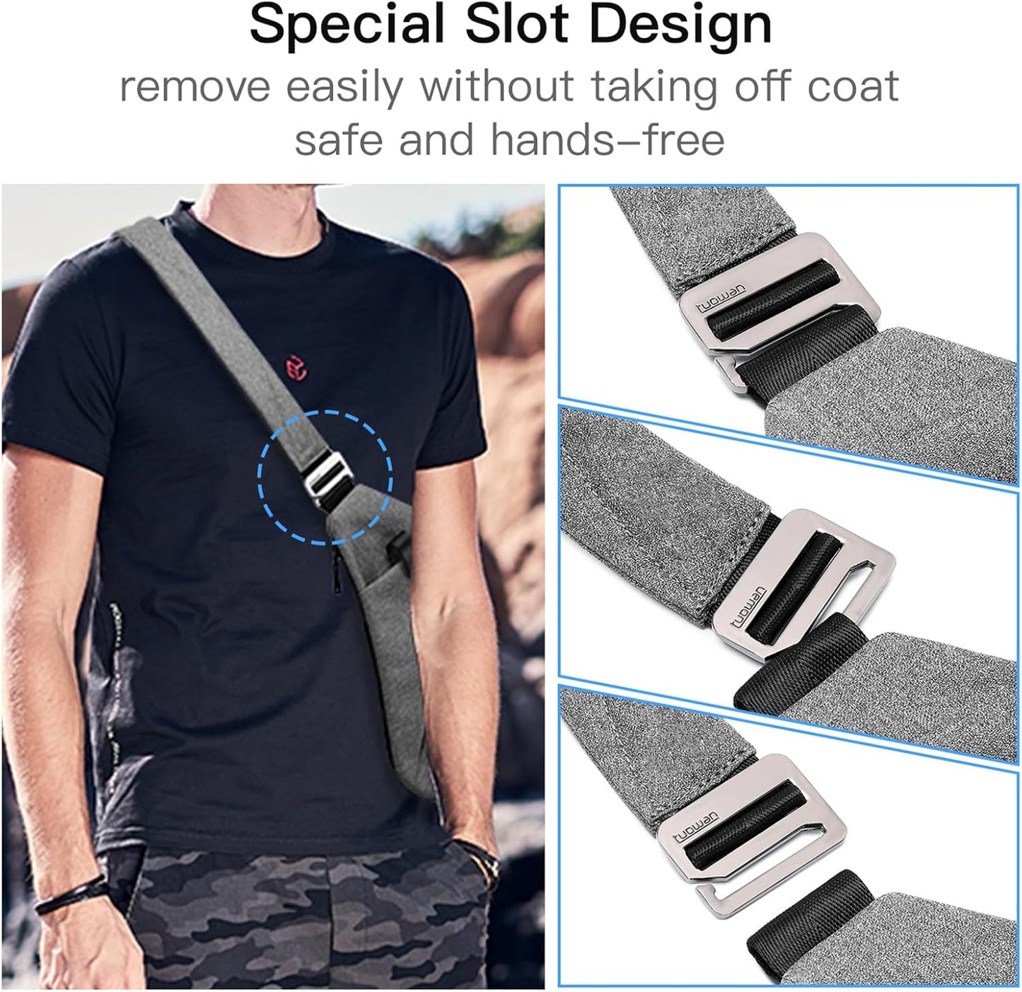 weiatas Sling Bag Chest Shoulder Backpack Crossbody Bags for Men Women Travel Outdoors