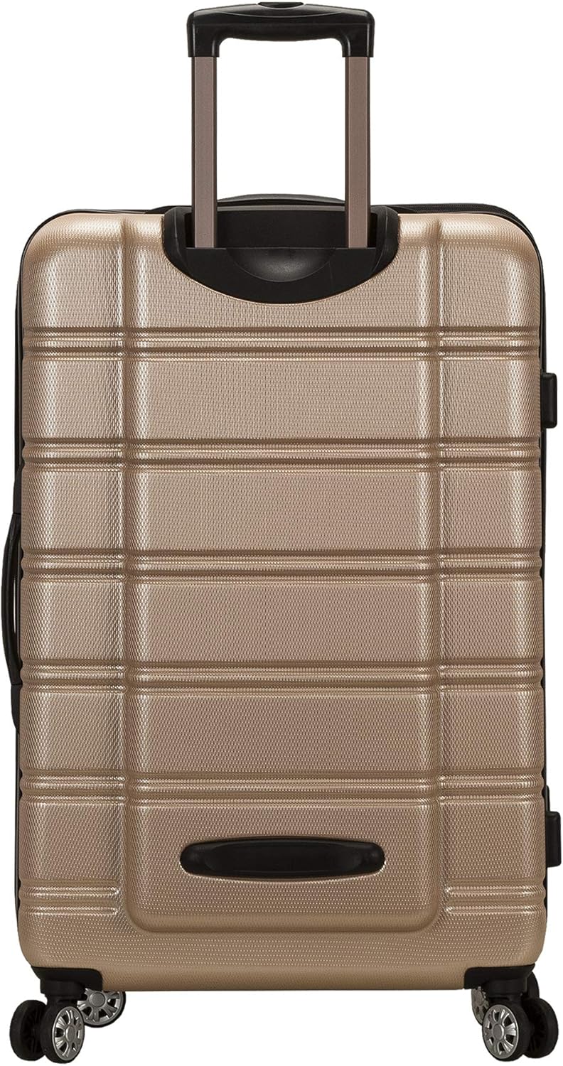 Rockland Melbourne Hardside Expandable Spinner Wheel Luggage, Champagne, 2 Piece (20/28)