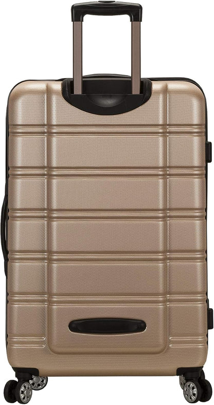 Rockland Melbourne Hardside Expandable Spinner Wheel Luggage, Champagne, 2 Piece (20/28)