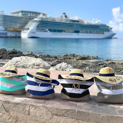 YOOLIFE Initial Canvas Waterproof Beach Tote Bag Zipper Personalized Gifts for Women Her Birthday Travel Beach Essential