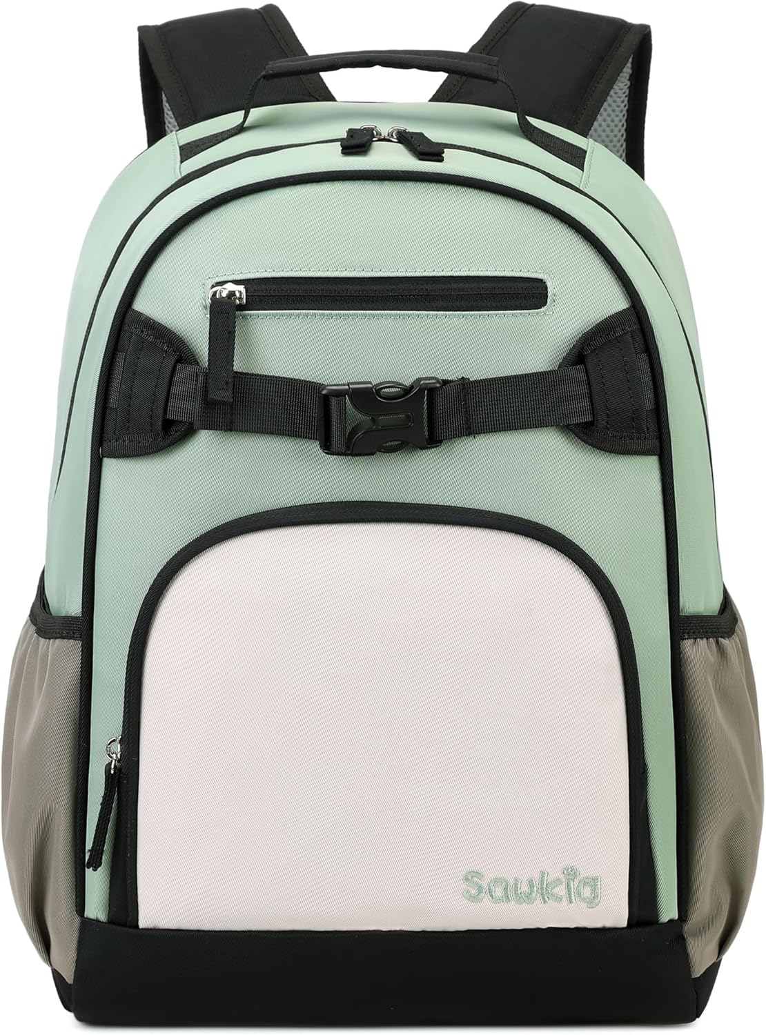 Lightweight Kids Backpack for School Kindergarten Elementary Backpacks for Boys Ages 6-8-10 (Pale Pistachio)