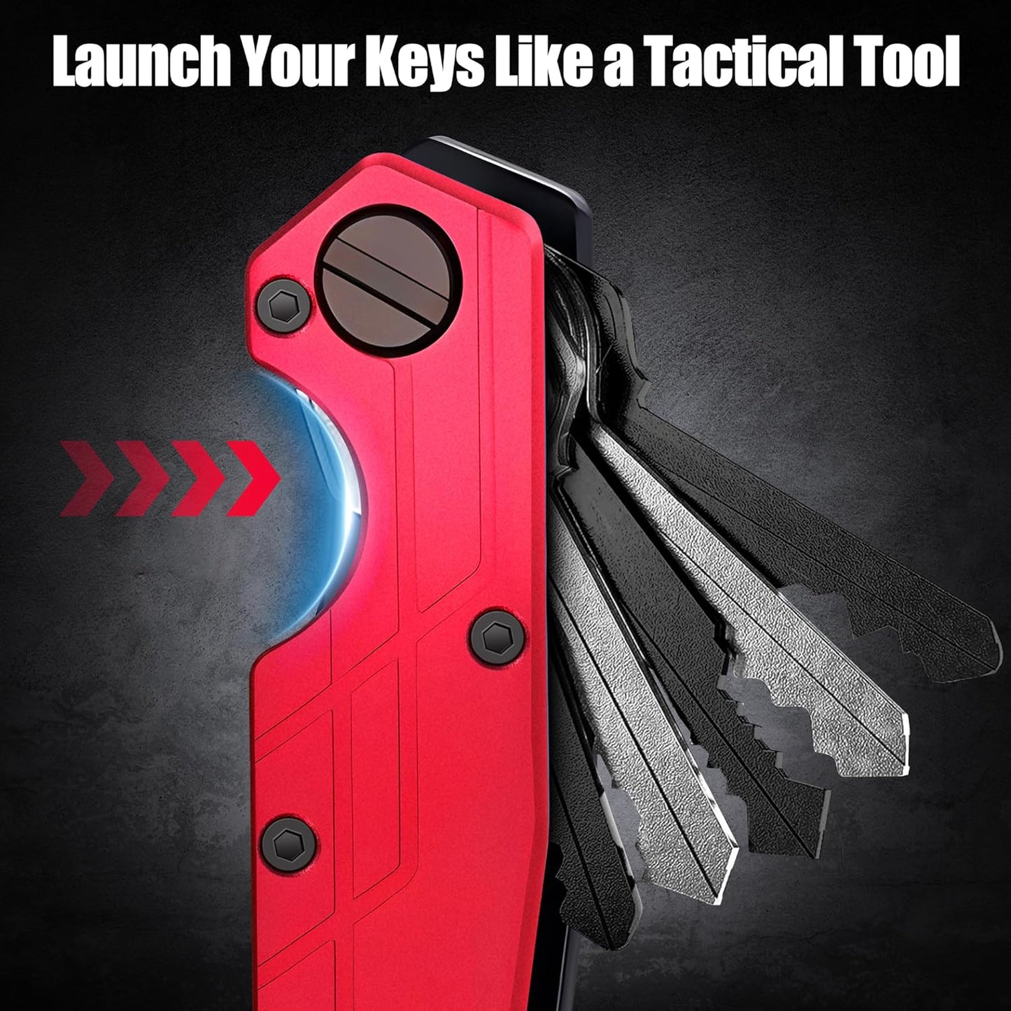 Key Organizer for Men Compact Key Holder Minimalist Key Case Metal Key Chain Key Holder for Keychain Secures 2-5 Keys