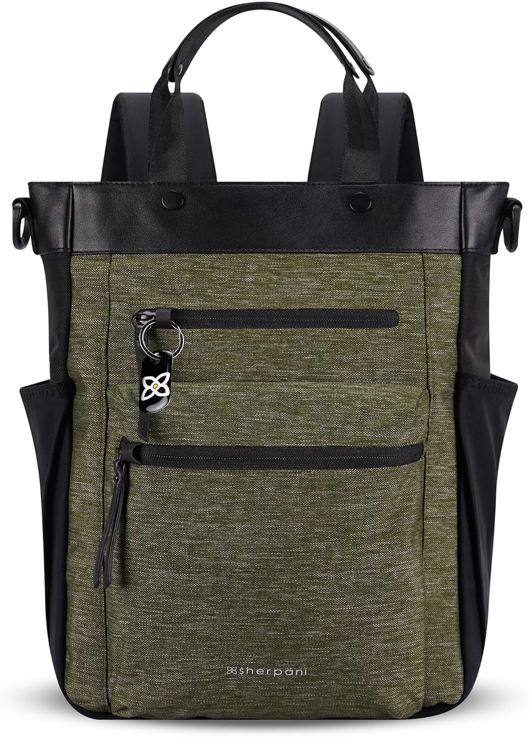 Sherpani Soleil, Anti Theft Convertible Backpack, 3 in 1 Tote Bag, Crossbody Bag, Cross Body Purse, 18L Travel Backpack, Travel Gifts for Women, RFID Protection, Fits 13” Laptop (Loden Lite)