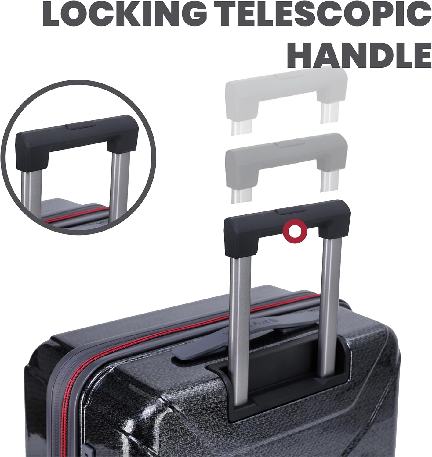 Spyder Traverse 25 Inch Medium Expandable Hardside Upright Suitcase with 360° Spinner Wheels, TSA Approved Lock, Charcoal