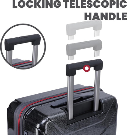 Spyder Traverse 25 Inch Medium Expandable Hardside Upright Suitcase with 360° Spinner Wheels, TSA Approved Lock, Charcoal