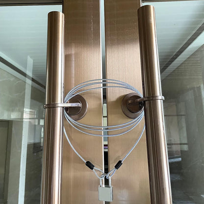 30FT 3mm Outdoor Travel Long Security Cable Lock,Braided Steel Coated Safety Cable Luggage Lock,Safety Cable Wire Rope Double Loop Lightweight (1 Pack)