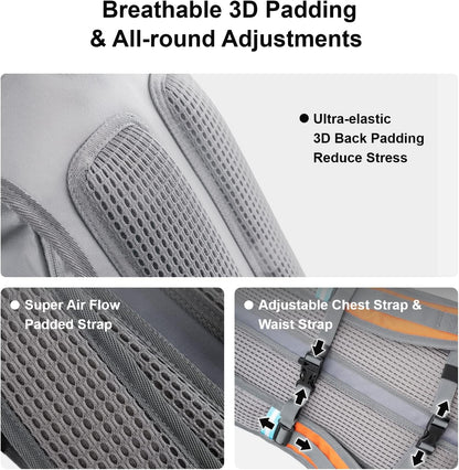 Everfun Hydration Backpack 18L with Water Bladder 2L/3L Hiking Water Backpack Women Men Hydration Pack Insulated Lightweight Day Hydropack with Storage for Hiking, Biking, Running, Festival