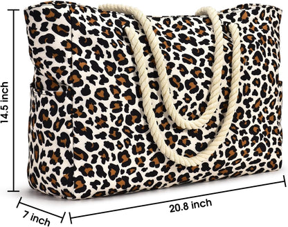 Becokan Beach Bag Large Beach Tote Bag for Women Waterproof Sandproof Swim Pool Bag With Zipper