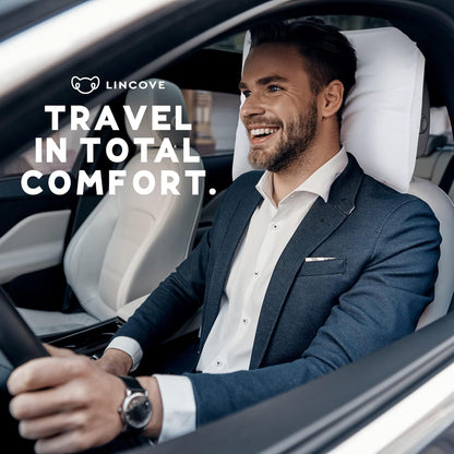 Lincove Microgel Travel Pillow - Global Recycled Standard Certified - Plush and Cozy Luxury Pillow to Support Head, Neck, While Sleeping on Airplanes, Cars, Hotels & Home - 12"x16"