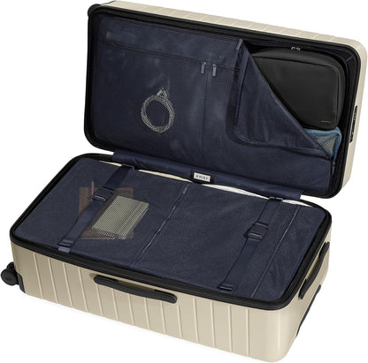 Away Large Trunk Luggage, 31 Inch Hardside Suitcase with Spinner Wheels, Lightweight & Durable, TSA Lock, Ideal for Long Trips, Salt White
