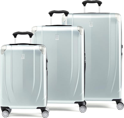 Travelpro Pathways 3 Hardside Expandable Luggage, 8 Spinner Wheels, Lightweight Hard Shell Suitcase, Cloud Grey, 3 Piece Set (21/25/28)